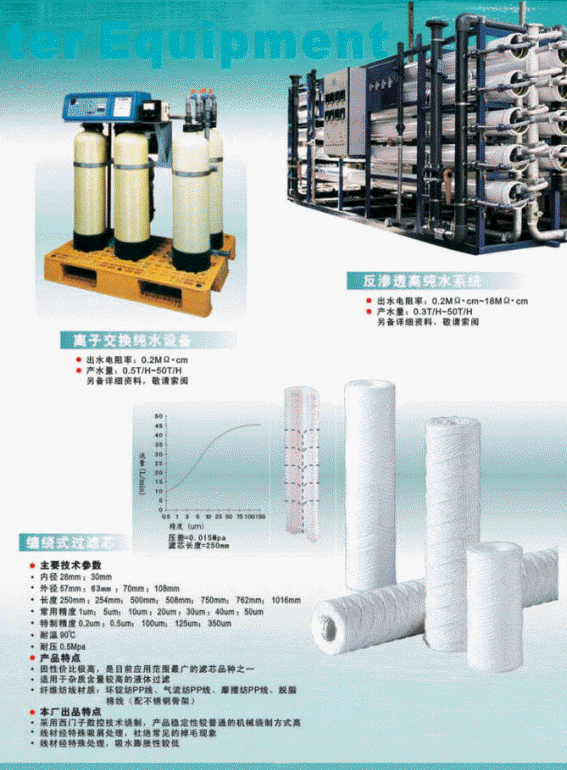 滤芯离子交换纯水设备线绕式水过滤芯水过滤器滤芯离子交换纯水设备线绕式水过滤芯水过滤器